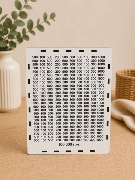 Копилка на 100 000 грн с принтом №5  "Моя банка" белая SK100-05 фото