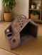 Будиночок для котів та маленьких собак з підставкою для мисок CAT-HOUSE-001 фото 1