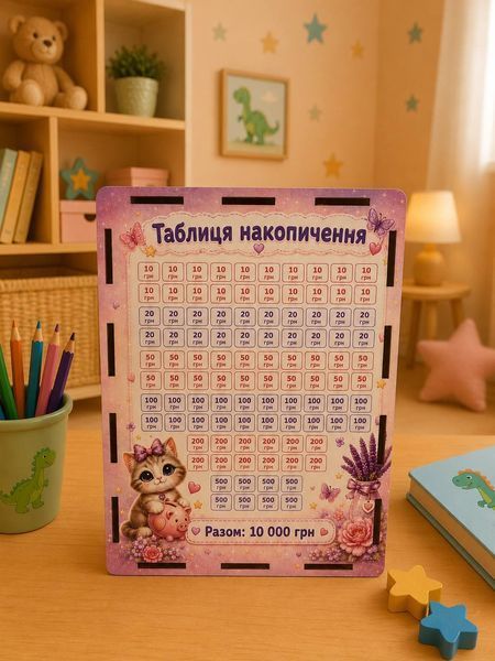 Копилка на 10 000 грн детская с принтом "Котик" DS-10000-01 фото