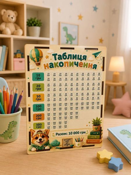Копилка на 10 000 грн детская с принтом "Корги" DS-10000-02 фото