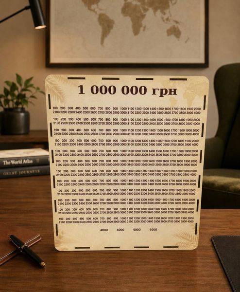 Скарбничка на 1 Мільйон гривень з кольоровим принтом  SK-1000000-01 фото
